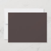 Stylish Classic Script Elegant Wedding Fall Brown サンキューカード (裏面)