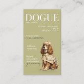 Stylish Cocker Spaniel Sage Dogue Business Card 名刺 (正面)