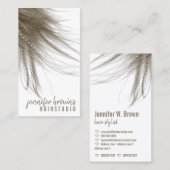 Stylish Coiffure Salon Girly Wavy Long Hair 名刺 (正面/裏面)