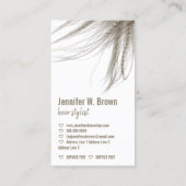 Stylish Coiffure Salon Girly Wavy Long Hair 名刺 (裏面)