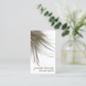 Stylish Coiffure Salon Girly Wavy Long Hair 名刺 (スタンド正面)