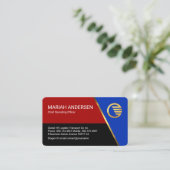 Stylish Colorful Blue Trapezium Business Owner 名刺 (スタンド正面)