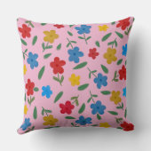 STYLISH COLORFUL FLOWERS PATTERN クッション (裏面)