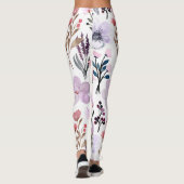 stylish colorful flowers pattern レギンス (裏面)