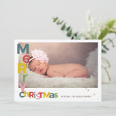 Stylish Colorful Merry Christmas Your Photo (スタンド正面)