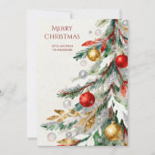 Stylish Colorful Splendid Glitter Christmas Tree シーズンカード (正面)