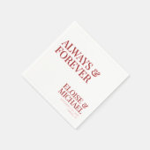 Stylish Contemporary Pink and Red Wedding スタンダードカクテルナプキン (角)