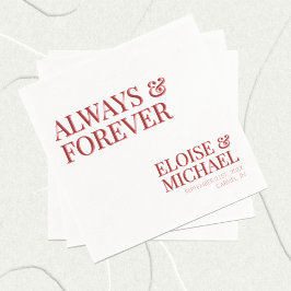 Stylish Contemporary Pink and Red Wedding スタンダードカクテルナプキン