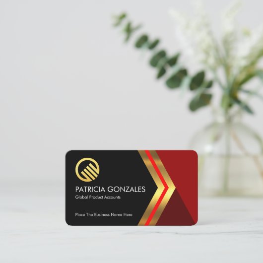 Stylish Creative Arrowheads Business Owner 名刺 (スタンド正面)