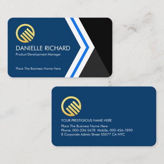 Stylish Creative Arrows Business Enterprise 名刺 (正面/裏面)