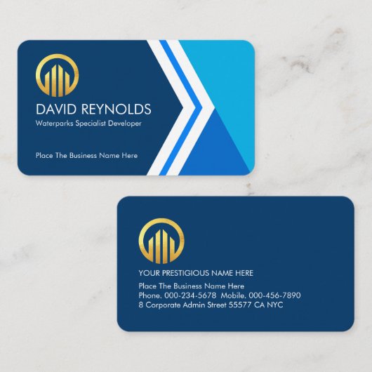 Stylish Creative Arrows Business Owners 名刺 (正面/裏面)