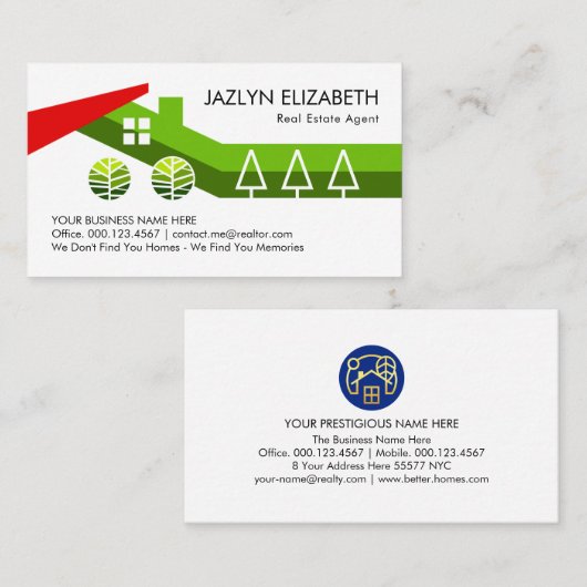 Stylish Creative Building Home Landscape 名刺 (正面/裏面)