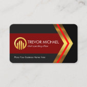 Stylish Creative Gold Arrowheads Businessman 名刺 (正面)