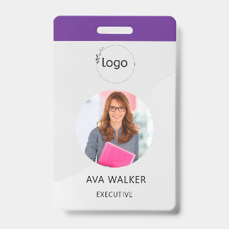 Stylish Custom Company Employee Photo Badge バッジ