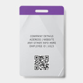 Stylish Custom Company Employee Photo Badge バッジ (裏面)