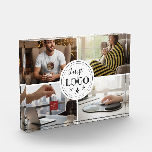 Stylish Custom Five Photo Personalized Photo Block フォトブロック (左)