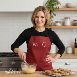 Stylish Custom Monogram Accent For Everyday Use エプロン
