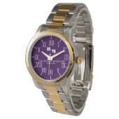 Stylish Custom Name & Initials Wedding Anniversary 腕時計 (アングル)