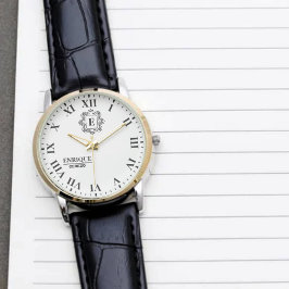 Stylish Custom Name Monogram for Weddings & Annive 腕時計