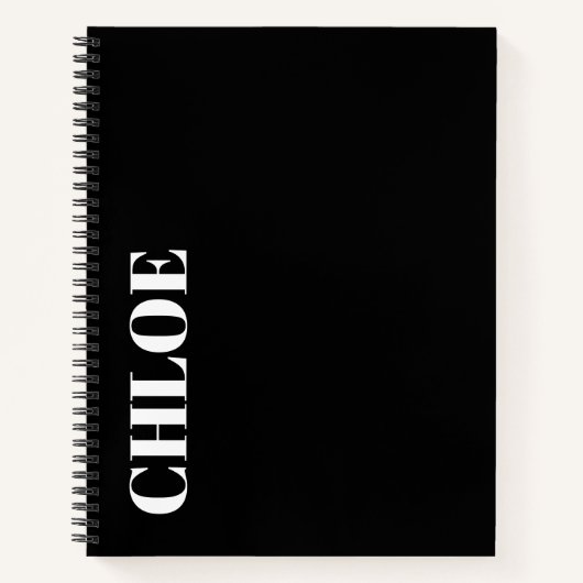 Stylish Customizable Personalized Name Gift ノートブック (正面)