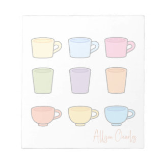 Stylish Cute Mugs Unique Trendy Simple  ノートパッド