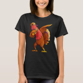 Stylish Dabbing Turkey Party Thanksgiving Tシャツ (正面)