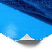 Stylish Dalmatian Dog Portrait in Blue Fur Coat ポスター (コーナー)