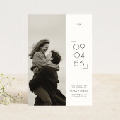 Stylish Date Modern Monogram Wedding Photo セーブザデート