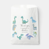 Stylish Dinosaur Baby Shower White フェイバーバッグ (正面)