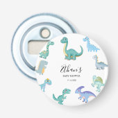 Stylish Dinosaur Baby Shower White 栓抜き (正面)