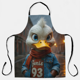 Stylish Duck in the City All-Over Print Apron エプロン