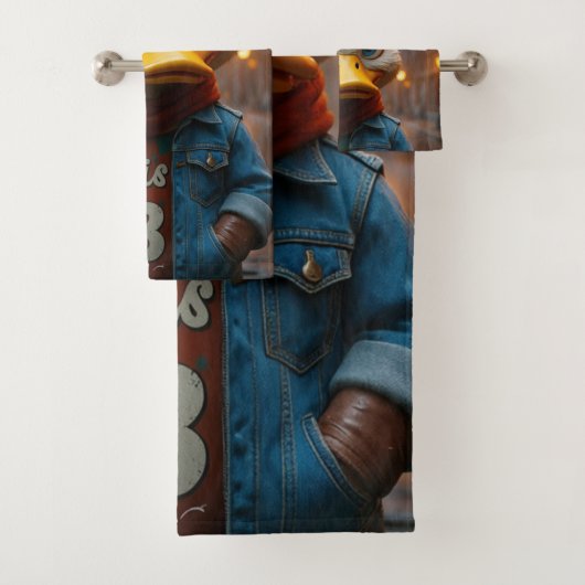 Stylish Duck in the City Towel バスタオルセット (インサイチュ)