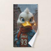Stylish Duck in the City Towel バスタオルセット (ハンドタオル)