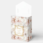 Stylish Dusty Pink Gold Wedding Thanks Favor Box フェイバーボックス (オープン)