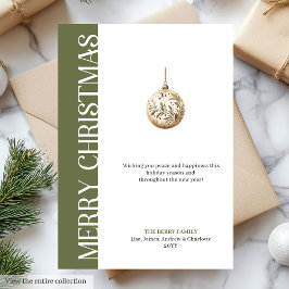 Stylish Earthy Colors Holiday Greeting Card シーズンカード