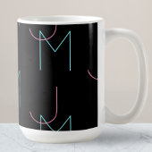 Stylish Editable Any Two Modern Tiled Initials コーヒーマグカップ
