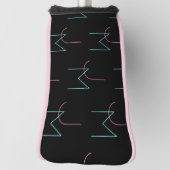 Stylish Editable Any Two Modern Tiled Initials ゴルフヘッドカバー (回転90)