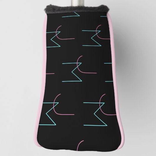 Stylish Editable Any Two Modern Tiled Initials ゴルフヘッドカバー (回転90)