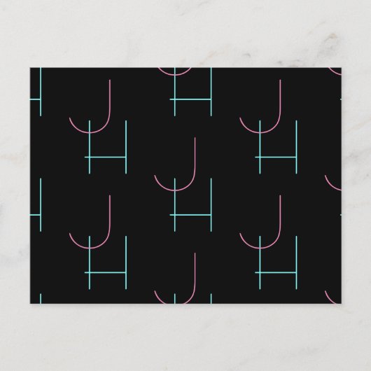 Stylish Editable Any Two Modern Tiled Initials ポストカード (正面)