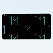 Stylish Editable Any Two Modern Tiled Initials ラベル