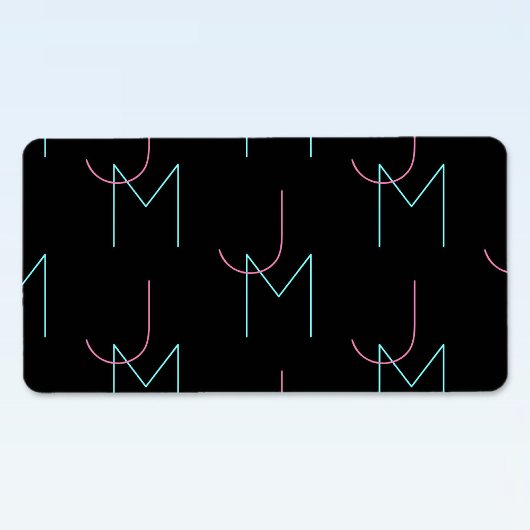 Stylish Editable Any Two Modern Tiled Initials ラベル