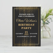 Stylish & Elegant Birthday Party Invitation 招待状 (スタンド正面)