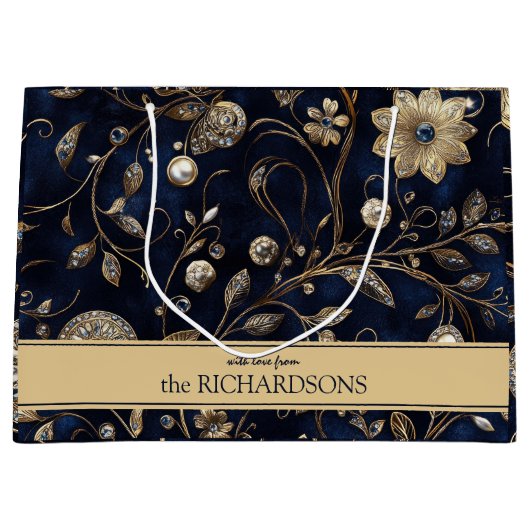 Stylish Elegant Family Gift Bag ラージペーパーバッグ (正面)