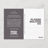 Stylish Elegant, Merry Christmas Family Photo Chic ポストカード (裏面)