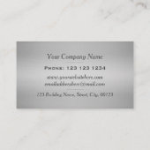 Stylish Elegant Silver Black Network Lines 名刺 (裏面)