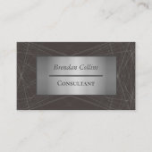 Stylish Elegant Silver Black Network Lines 名刺 (正面)