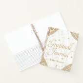  Stylish Elegant White Gold Personalized Gratitude ノートブック (内部)