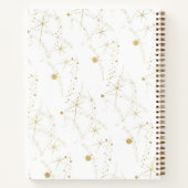  Stylish Elegant White Gold Personalized Gratitude ノートブック (裏面)