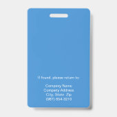 Stylish Employee Photo Custom Business ID バッジ (裏面)