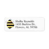 Stylish Expecting Mom Bee return address label ラベル (正面)